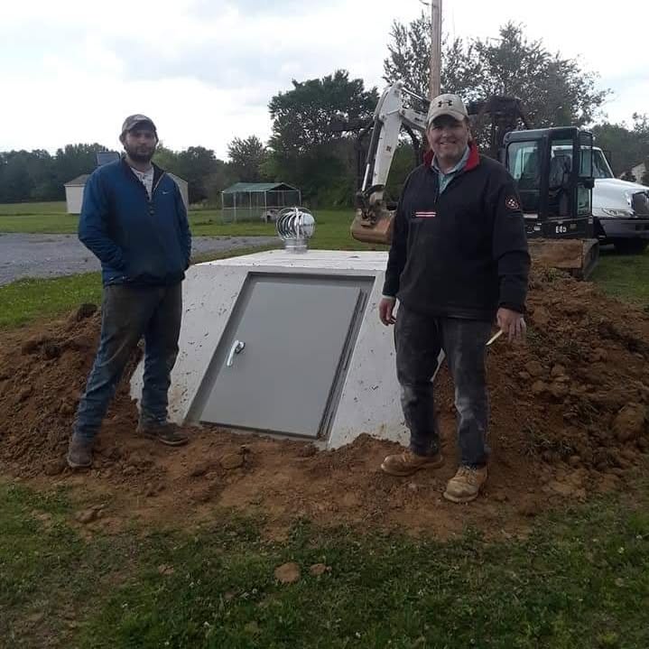Underground shelter · completed installation